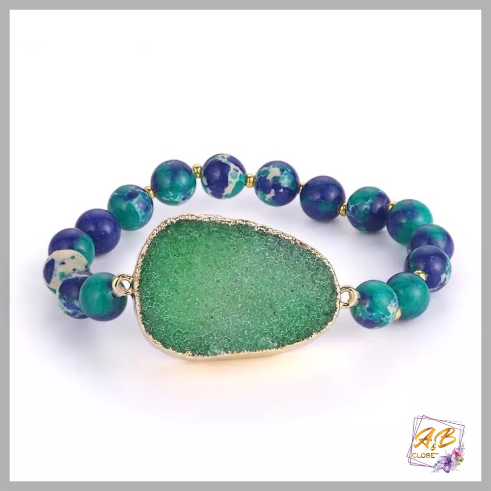 ✨JUST IN✨ Imperial Beads &  Druzy Stone Bracelet